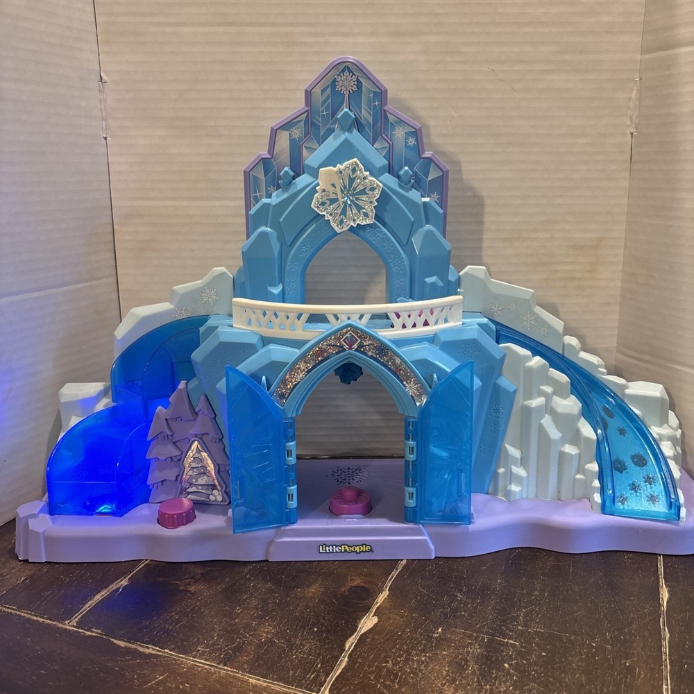 Fisher Price Little People Disney Elsa Musical Light Frozen Palace Castle WORKS